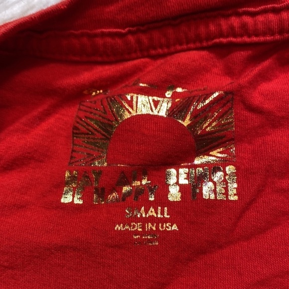 Spiritual Gangster Love More Red Short Sleeve Crewneck Tee sz S - Picture 3 of 10